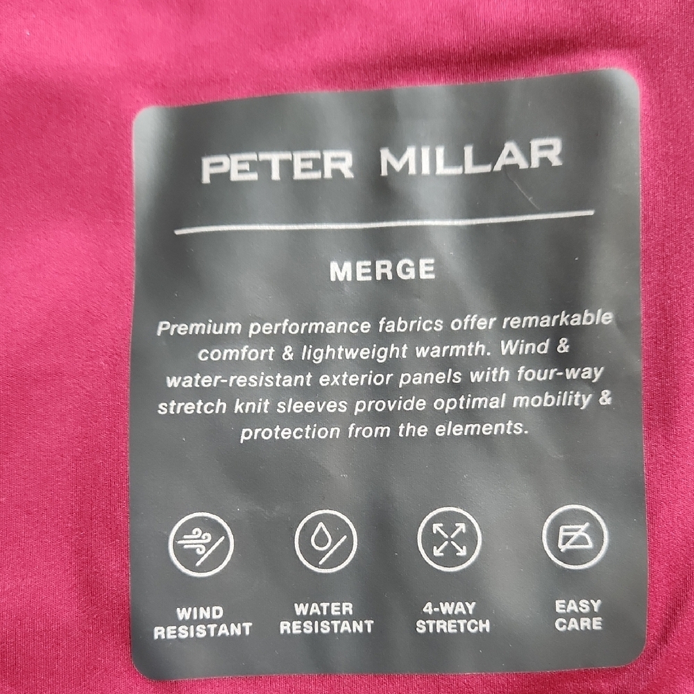 Peter Millar Merge Hybrid Jacket In Pomegranate - Picture 12 of 13